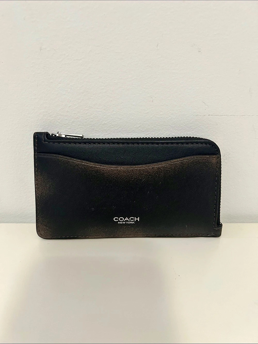 Coach || New York Zip Card Case